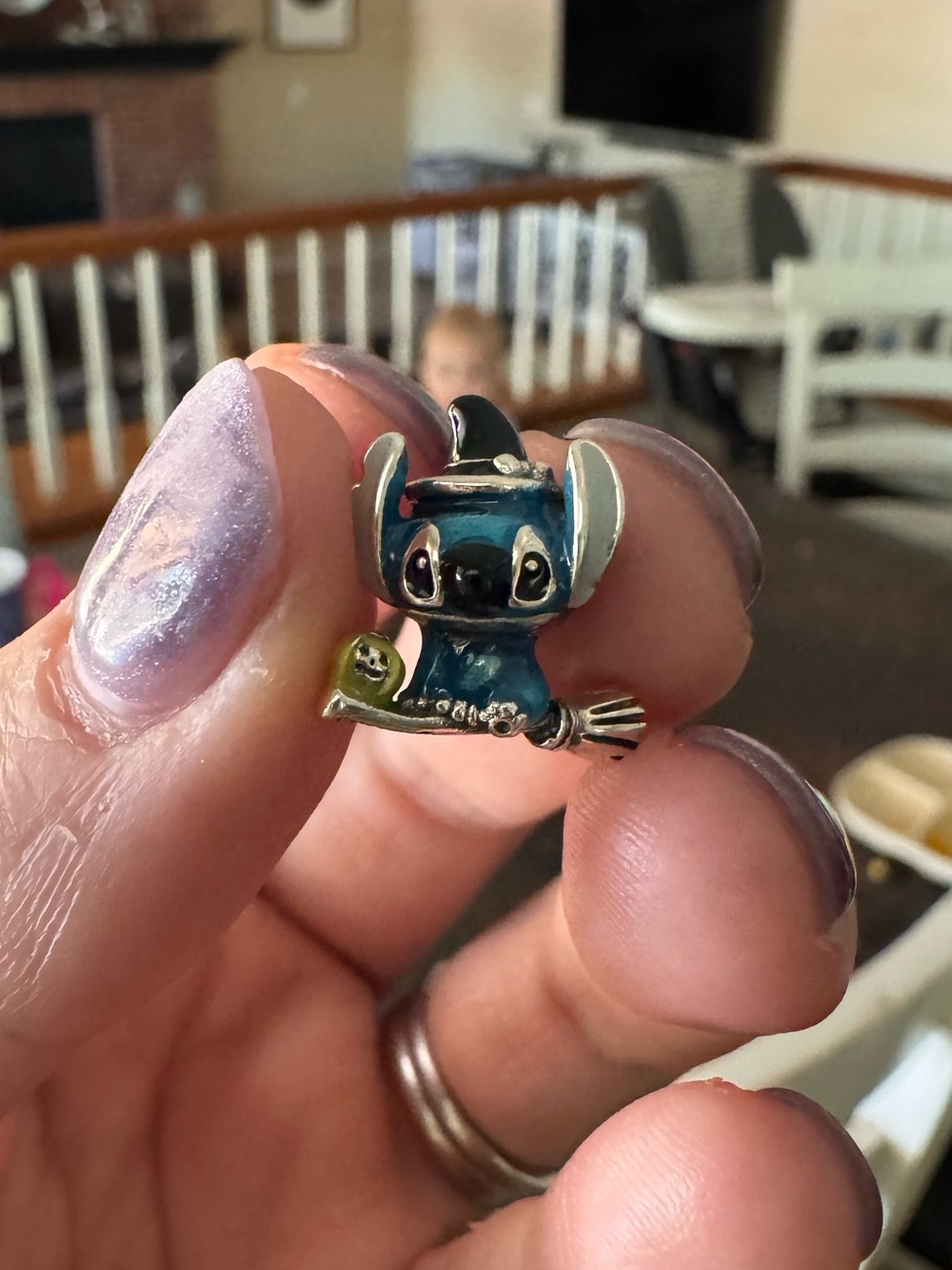 New Stitch Riding a Broom Charm - Picture 2 of 4